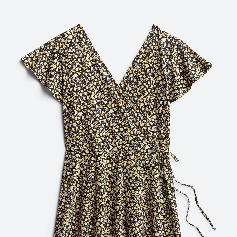 Kaela Faux Wrap Knit Dress